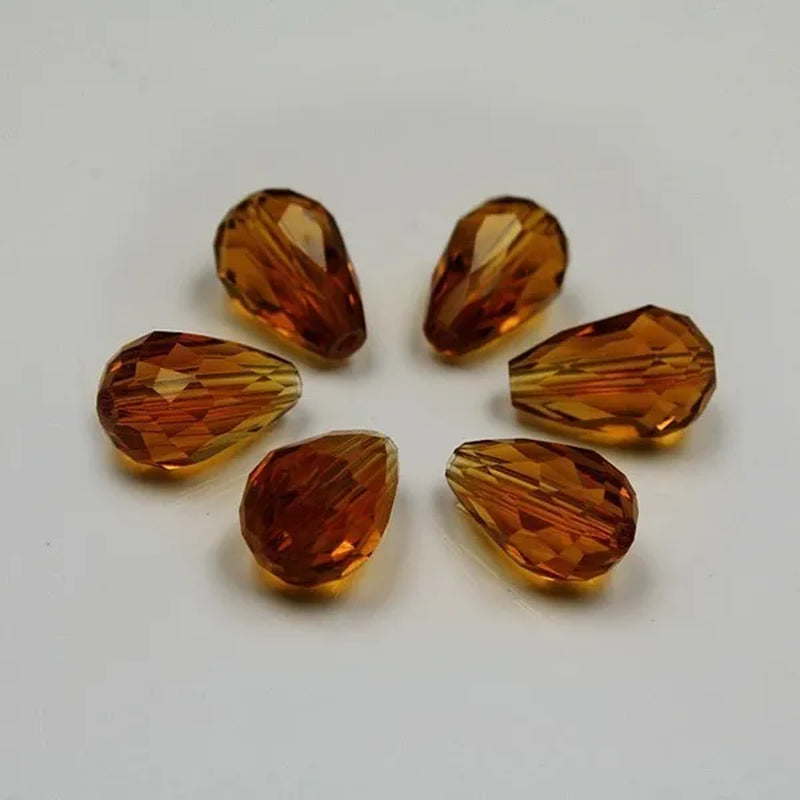 Multi-Color Top Quality Crystal Tear Drop Shape Beads Crystal Glass Beads Loose Spacer round Beads for Jewelry Making