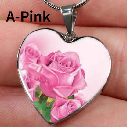 Luxury Fashion Creative Retro Color Black Rose Necklace Elegant Lovely Women'S Love Pendant Classic Romantic Valentine'S Day Necklace Gift Engagement Wedding Necklace Jewelry Anniversary Gift Necklace Christmas Gift Jewelry