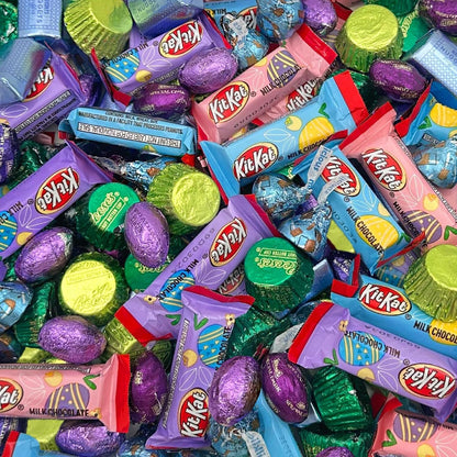 Easter Chocolate Candy Mix - HERSHEY'S NUGGETS, KITKAT, ROLO, Peanut Butter Hearts, 3-Pound Variety Pack - about 130 Pieces