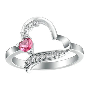 925 Sterling Silver  Wedding Jewelry Natural Ruby Gemstone Promise Ring