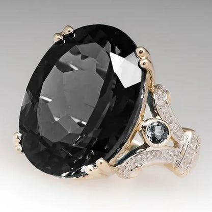 Fashion Gold Plated Plated Goose Egg Sapphire Women Wedding Engagement Ring