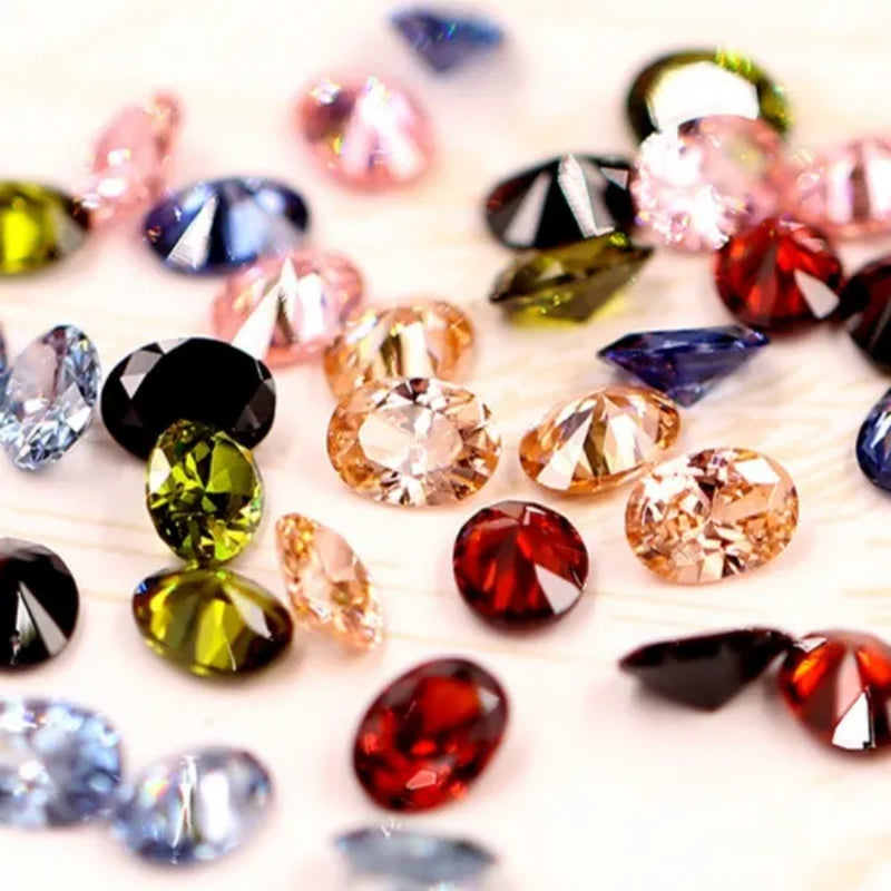 4Mm 50Pcs/Pack Cubic Zirconia Stone Loose Crystal Beads for Jewelry Making Findings