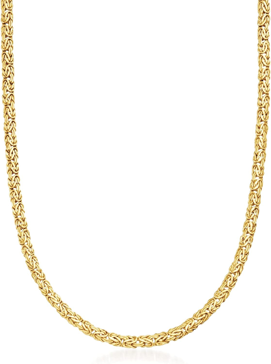 10Kt Yellow Gold Byzantine Necklace