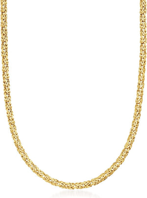 10Kt Yellow Gold Byzantine Necklace
