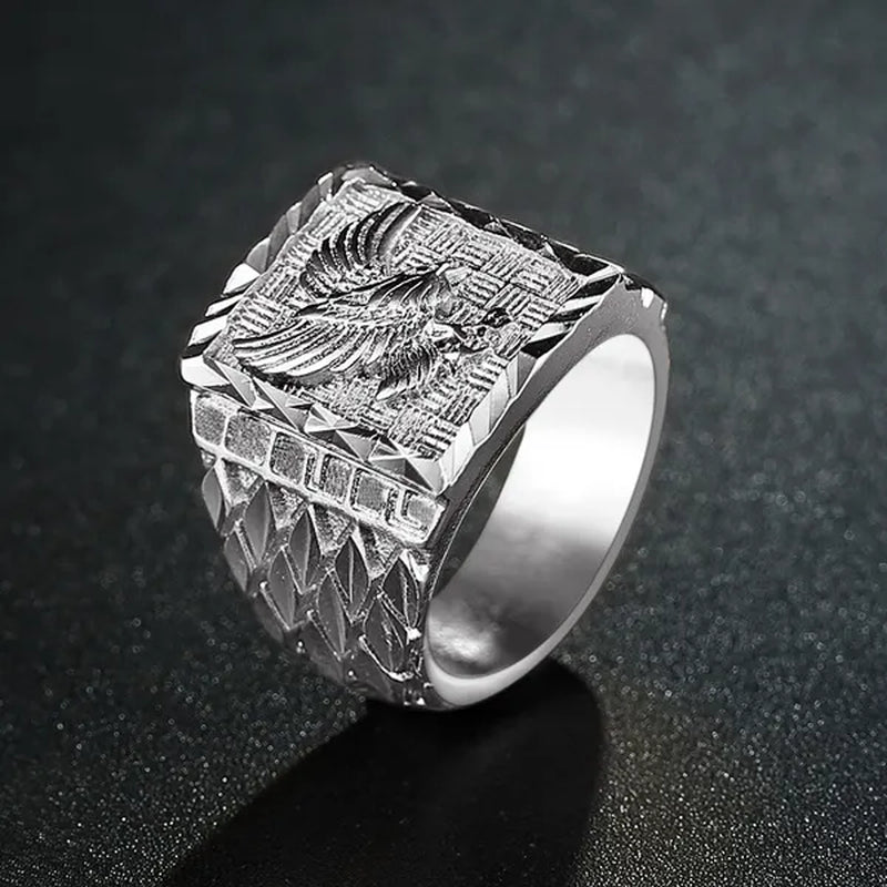 Punk Rock Eagle Men 's Ring Luxury Gold / Silver Color Size 7-13 Finger Jewelry