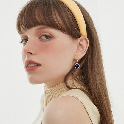 Lapis Lazuli Earrings Sterling Silver Blue Lapis Leverback Earrings for Women Natrual Lapis Gemstone Earrings Lapis Lazuli Jewelry for Women Teens Girls Birthday Gift