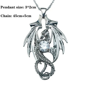 2022 New Carved Three-Dimensional Dragon-Shaped Bright Diamond Symbolic Necklace of Eternal Love