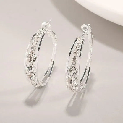 Luxury Fashion Creative Zircon Earrings Natural Zircon Earrings Golden Silvery Black Rose Golden Women's Earrings Wedding Engagement Wedding Earrings Jewelry Birthday Party Anniversary Gift - WORLD TIME VISITS