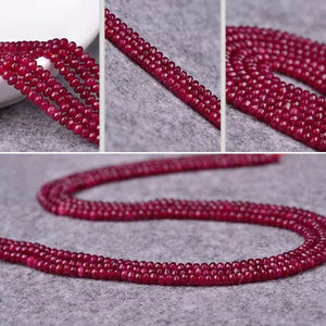 4MM Natural Brazilian Ruby Faceted Round Loose Beads Gemstone
