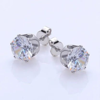 Ladies Fashionsilver Stud Earrings, Ladies Earrings, Ladies Wedding Engagement Valentine'S Day Jewelry Gifts (5 Pairs/Set)