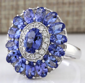 925 Sterling Silver 4.7CT Tanzanite Ring Gifts