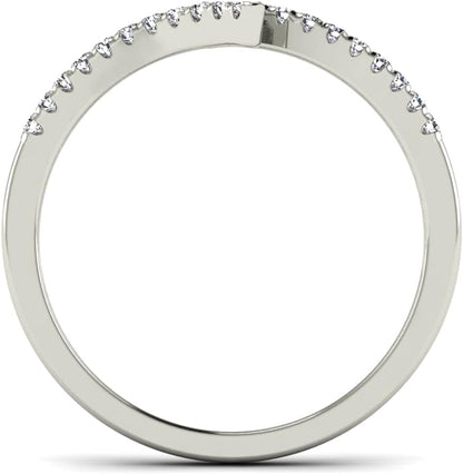14K White Gold 1/5Ct. TDW Diamond Bypass Ring (H-I, I1-I2)