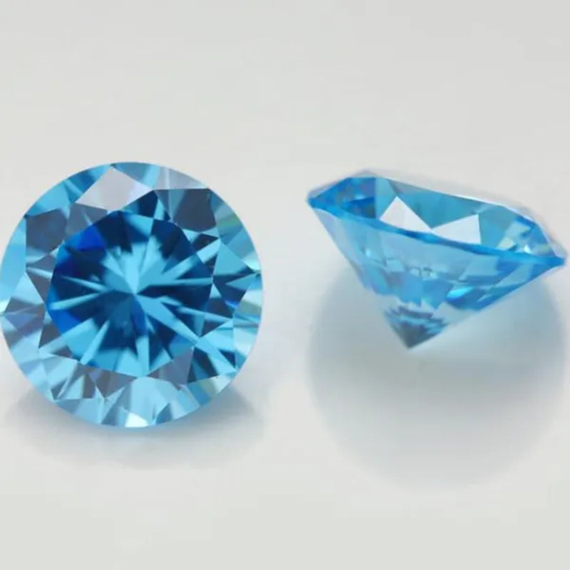 6.5Ct Loose Gemstone round Cut Cubic Zirconia Stone Jewelry Production Craft Bead Grade VVS 10.0 Mm/0.393Inch - WORLD TIME VISITS