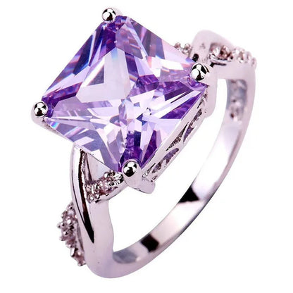 Jewelry Fashion Engagement Red Ruby Rings Gifts