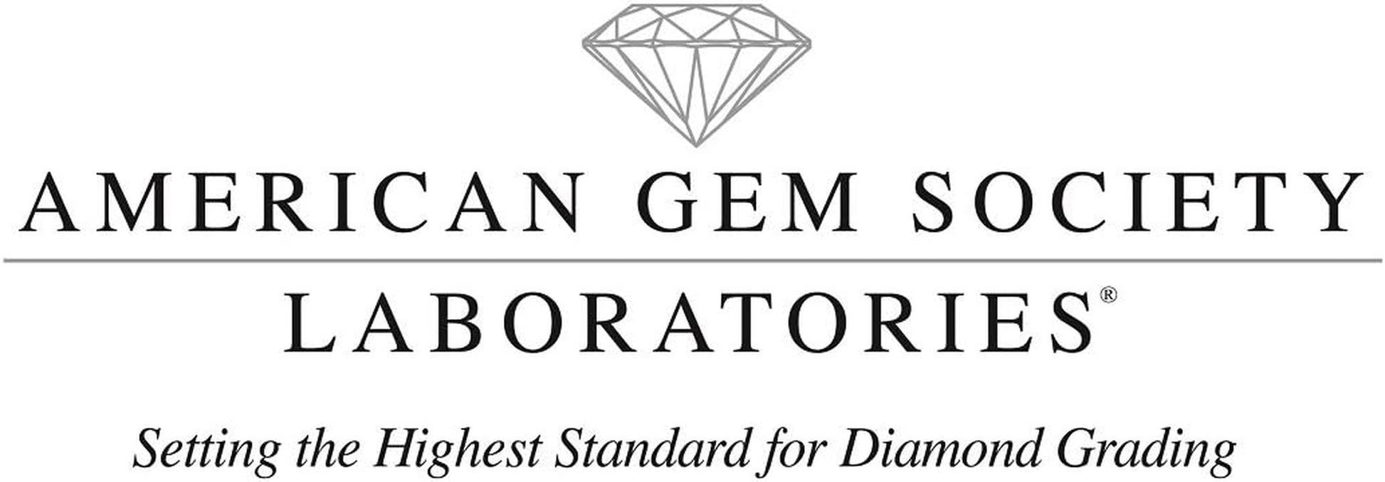 AGS Certified 1/3Ct REAL Diamond Solitaire Pendant Necklace for Women in 14K White Gold on an 18 In. Box Chain