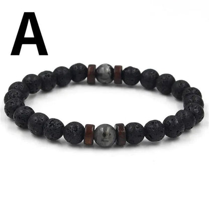 Luxury Fashion Men's Creative Bead Bracelet Handwoven Adjustable Natural Stone Bead Bracelet Hip Hop Bracelet Men's Jewelry Party Anniversary Gift Christmas Gift Jewelry