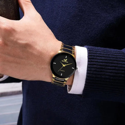 High Quality Men Stainless Steel Quartz Watch Relogio Masculino Male Fashion Casual Business Wristwatch Clock