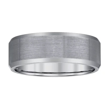 Men'S 8Mm Tungsten Wedding Band with Satin Finish