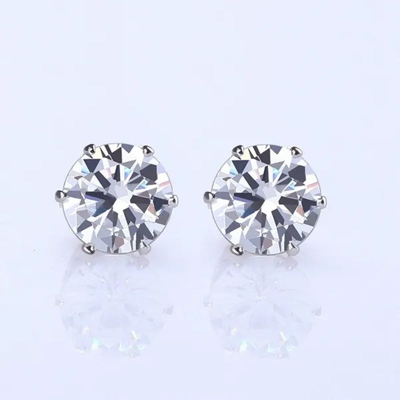 Ladies Fashionsilver Stud Earrings, Ladies Earrings, Ladies Wedding Engagement Valentine'S Day Jewelry Gifts (5 Pairs/Set)