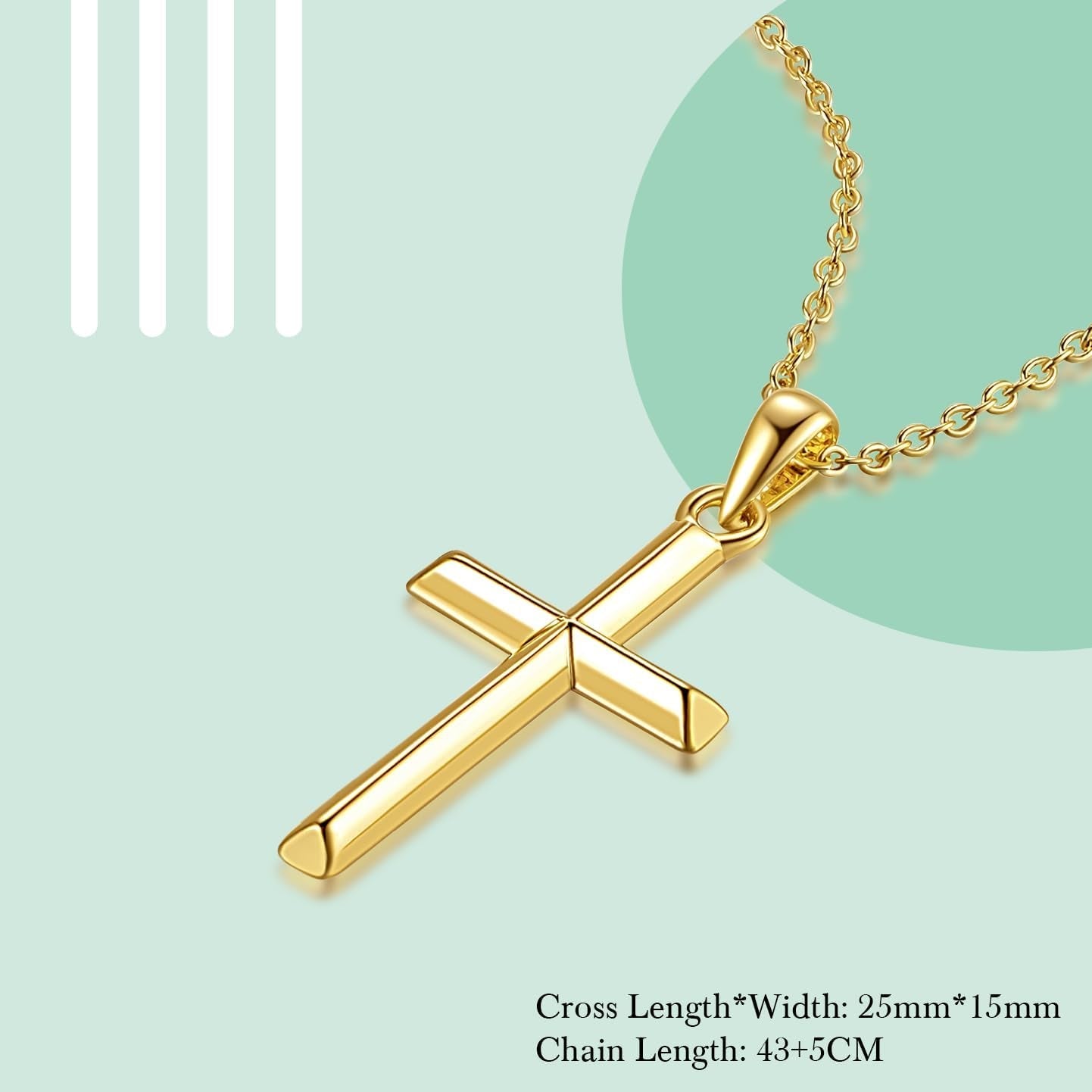 Cross Necklace for Women 14K Gold Cross Necklaces for Women Gold Crosses Chain Pendant Necklace for Womens Blend Beauty with Sentiment Dainty Crosses Chain Pendant Necklaces for Womens 20/25Mm