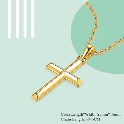 Cross Necklace for Women 14K Gold Cross Necklaces for Women Gold Crosses Chain Pendant Necklace for Womens Blend Beauty with Sentiment Dainty Crosses Chain Pendant Necklaces for Womens 20/25Mm