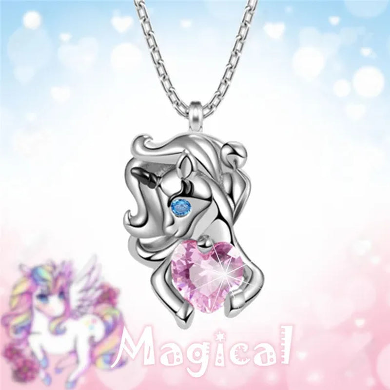Creative 925 Sterling Silver Cartoon Penguin Heart Shape Crystal Diamond Pendant Necklace for Women Cute Girls Accessories Animal Jewelry Birthday Party Gifts