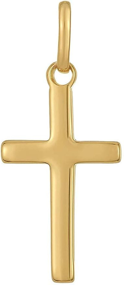Cross Pendant for Men and Women in 18K Gold Plated or 925 Sterling Silver Plated Rhodium I Size Small, Medium, Large I Gold Cross Necklace for Women I Silver Cross Necklace for Boys I Religious Gifts for Women I Baptism Gifts for Girls Boys