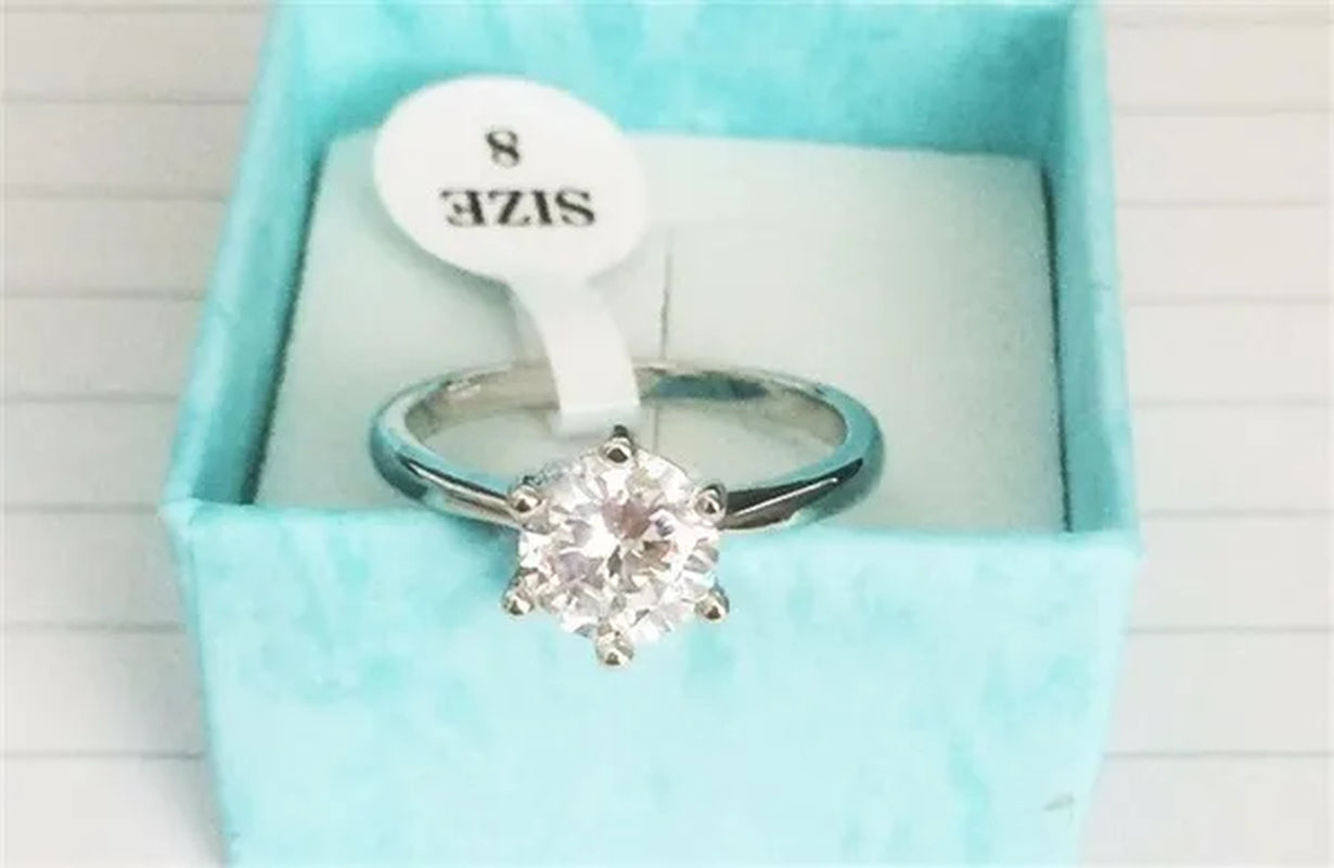 100% Real Solid Silver Wedding Rings for Women Set 8mm Sona CZ DIAMOND Engagement Ring 925 Pure Silver Rings Fine Jewelry