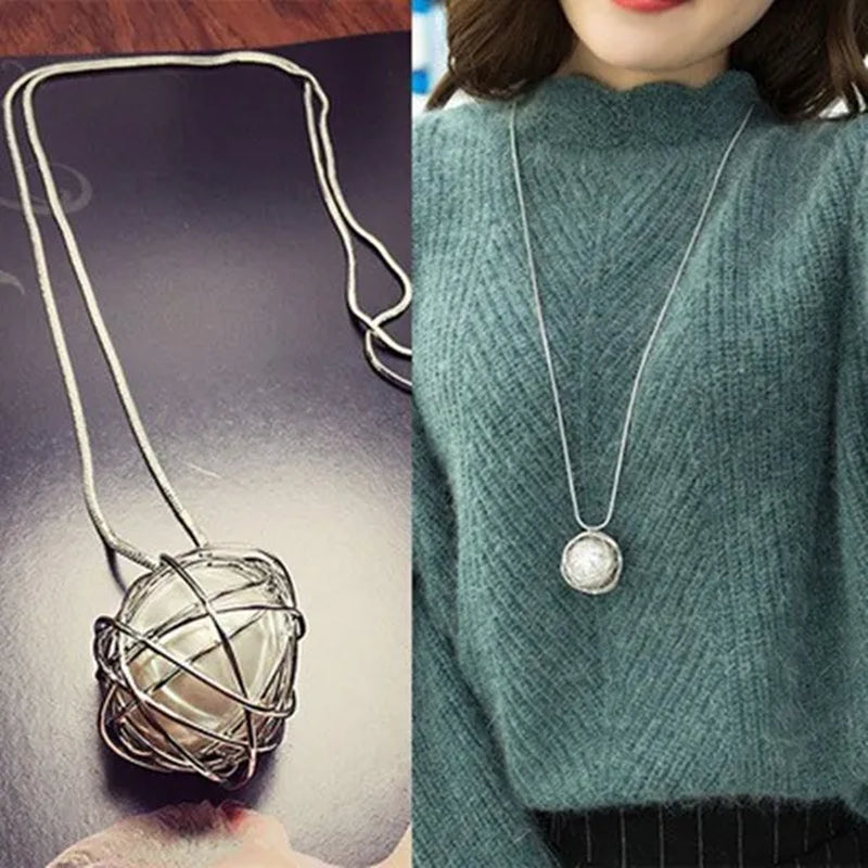Butterfly Pendant Necklace Sweater Chain Long Tassel Necklace Adjustable Women'S Fashion Jewelry Accessories