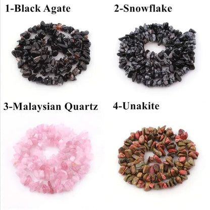 80Kinds 5-8MM natural stone irregular shape free-form chip beads tiger eye amethyst turquoise white crystal red coral Lapis lazuli used for jewelry making DIY bracelet 30"