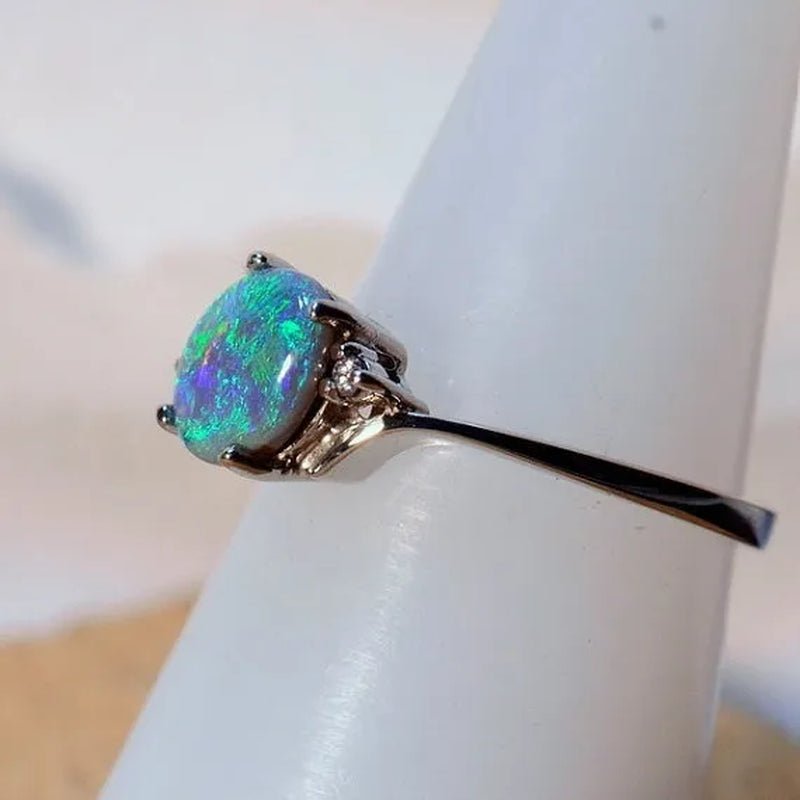 Exquisite Women's Ring Oval Cut Fire Opal Diamond Jewelry Birthday Proposal Gift Bridal Engagement Party Band Rings Size 5 - 11 - WORLD TIME VISITS