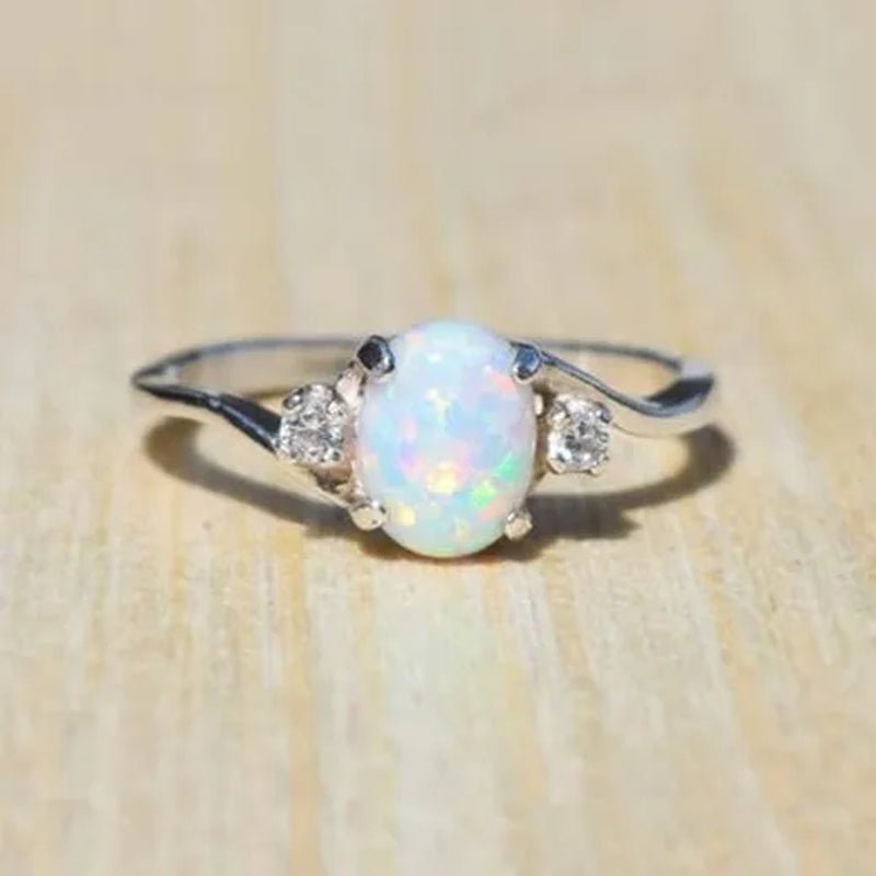 Exquisite Women's Ring Oval Cut Fire Opal Diamond Jewelry Birthday Proposal Gift Bridal Engagement Party Band Rings Size 5 - 11 - WORLD TIME VISITS