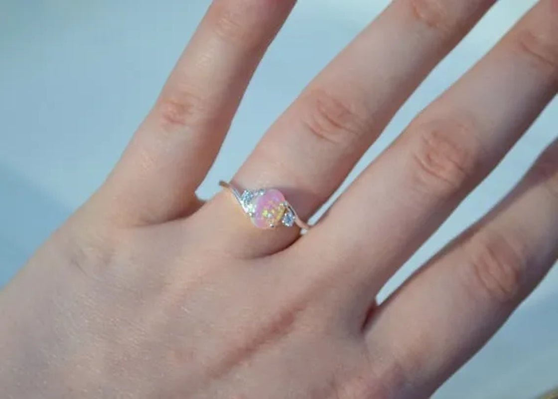 Exquisite Women's Ring Oval Cut Fire Opal Diamond Jewelry Birthday Proposal Gift Bridal Engagement Party Band Rings Size 5 - 11 - WORLD TIME VISITS