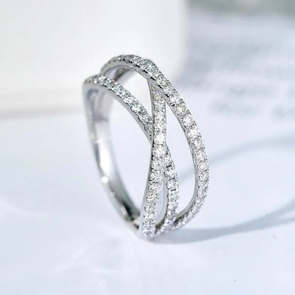 Exquisite Zircon Band Fashion 925 Silver Rings for Women Bride Proposal Engagement Party Accessories Female Wedding Promise Ring Anniversary Gift - WORLD TIME VISITS