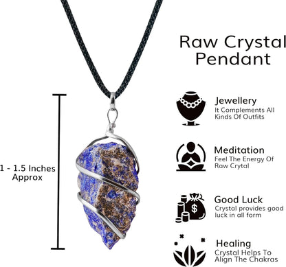 Black Tourmaline Necklace - Tourmaline Necklace - Healing Spiritual Crystal Necklaces - Black Tourmaline Jewelry - Raw Crystal Necklace Pendant