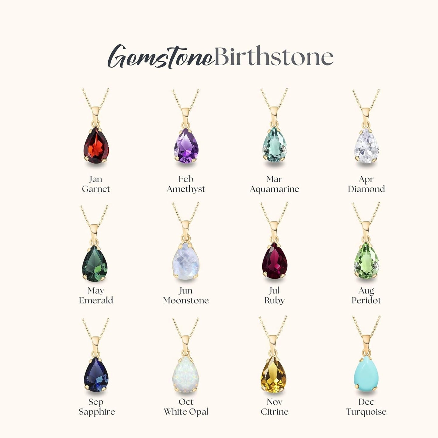 14K Gold Plated Amethyst Necklace for Women - February Birthestone Teardrop Necklace - Gold Jewelry for Women - Dainty Gold Necklace - Everyday Necklaces - Gold Necklaces for Women