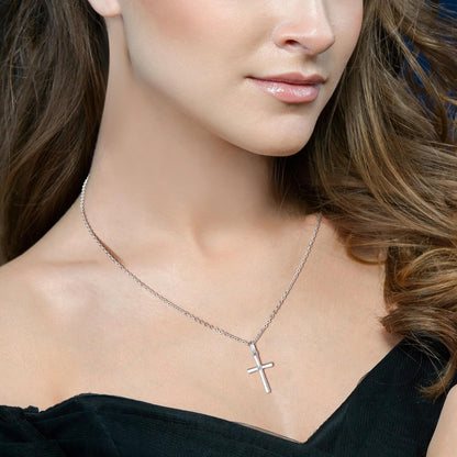 Women’S 925 Sterling Silver Cross Necklace, Small Cross Pendant Confirmation Necklace