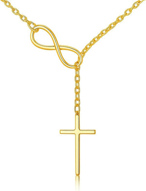 14K Gold Cross Necklace for Women Gold Necklace for Women Crucifix Chain Necklace Dainty Gold Chain