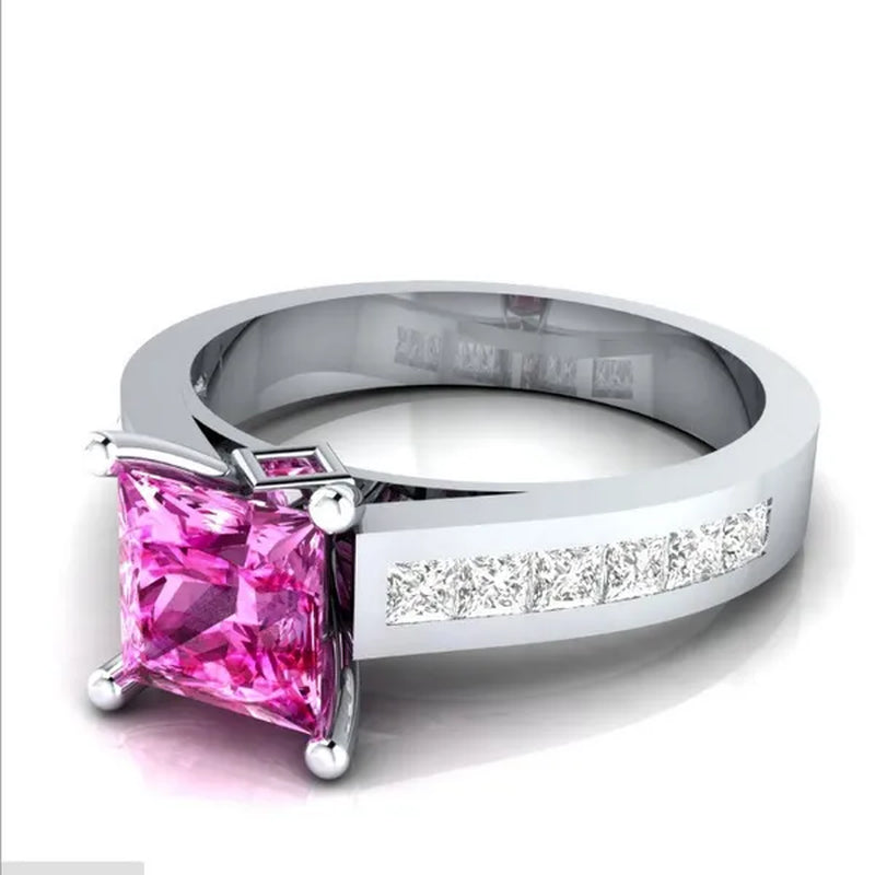 New Women Fashion noble  Ruby Ring Gold-plated Jewelry Engagement ring