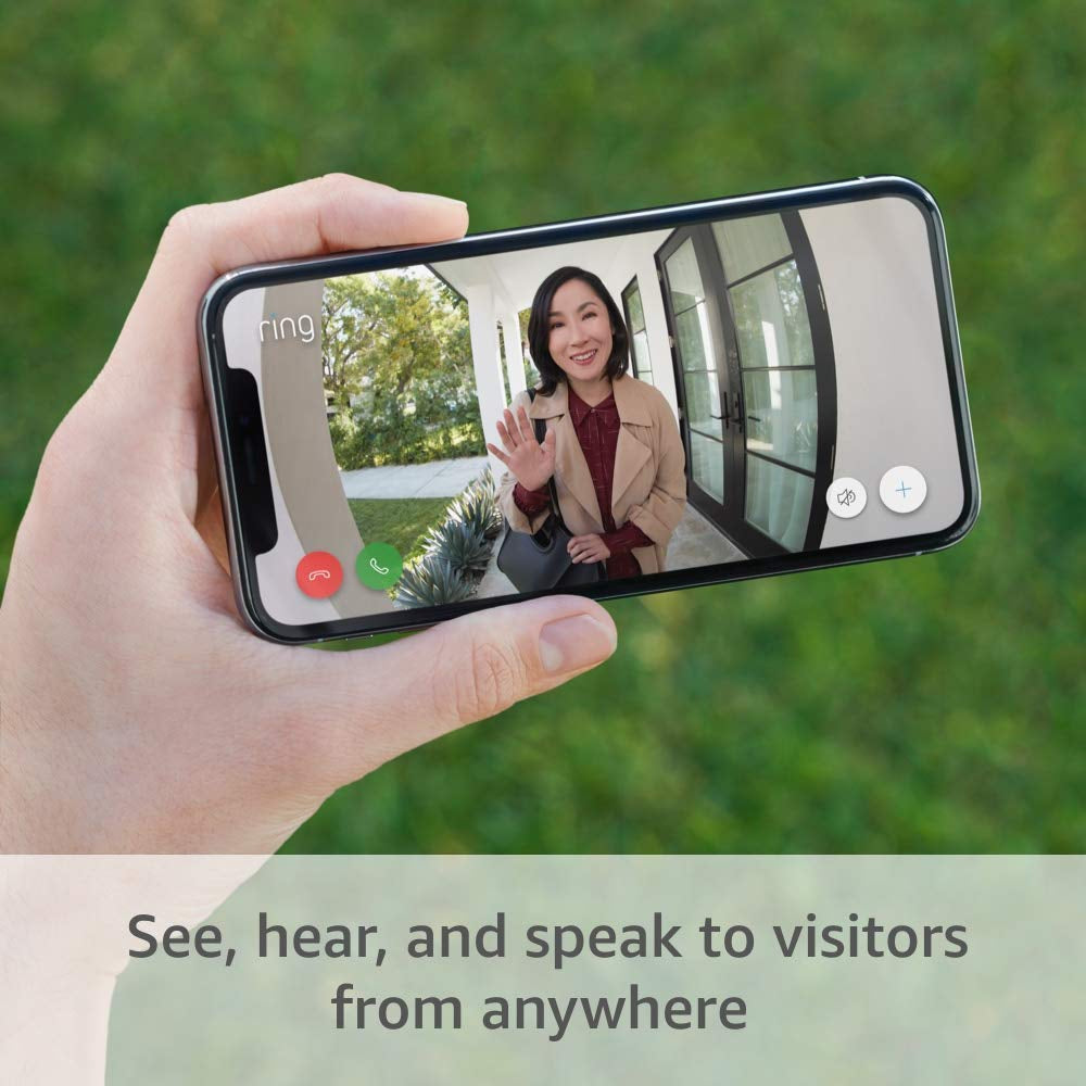 Video Doorbell - 1080P HD Video, Improved Motion Detection, Easy Installation – Satin Nickel
