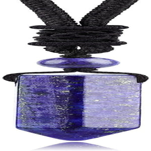 Hexagonal Crystal Points Pendant Necklace Black Obsidian Healing Stone Necklace Adjustable Rope Reiki Gemstone Necklace Handmade Jewelry for Men Women