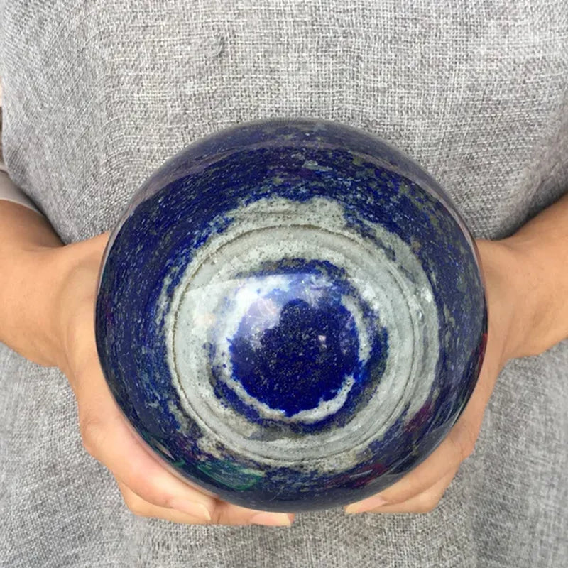 1KG+ Natural lapis lazuli sphere rock quartz crystal ball  reiki healing