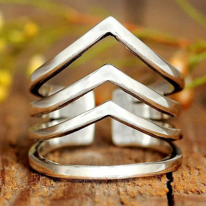 ANTIQUE DESIGN Sterling Silver Ring for Women Boho Thumb Chunky Adjustable Men's Women's Meditation Statement Jewelry