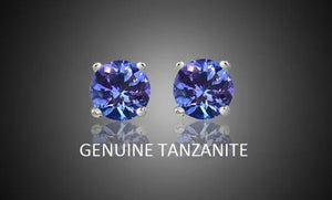 2.00 CTTW .925 Sterling Silver Genuine Green Ametyst Stud Earings