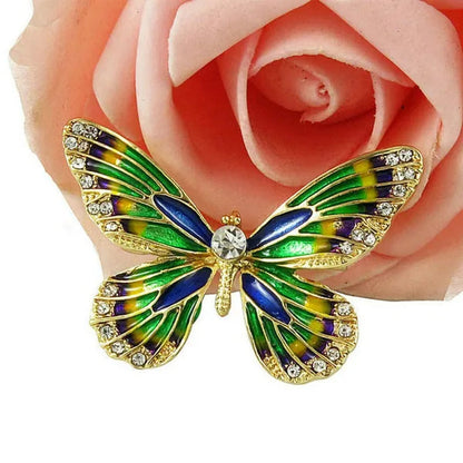 Delysia King Fashion Women Butterfly Brooch Ladies Perfect Rhinestone Crystal Bandana Brooch and Brooch