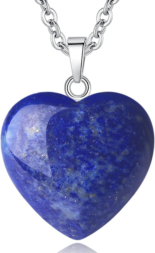 Crystal Necklace Quartz Healing Crystals Necklaces for Women Mothers Day Gift Quartz Heart Love Gemstone