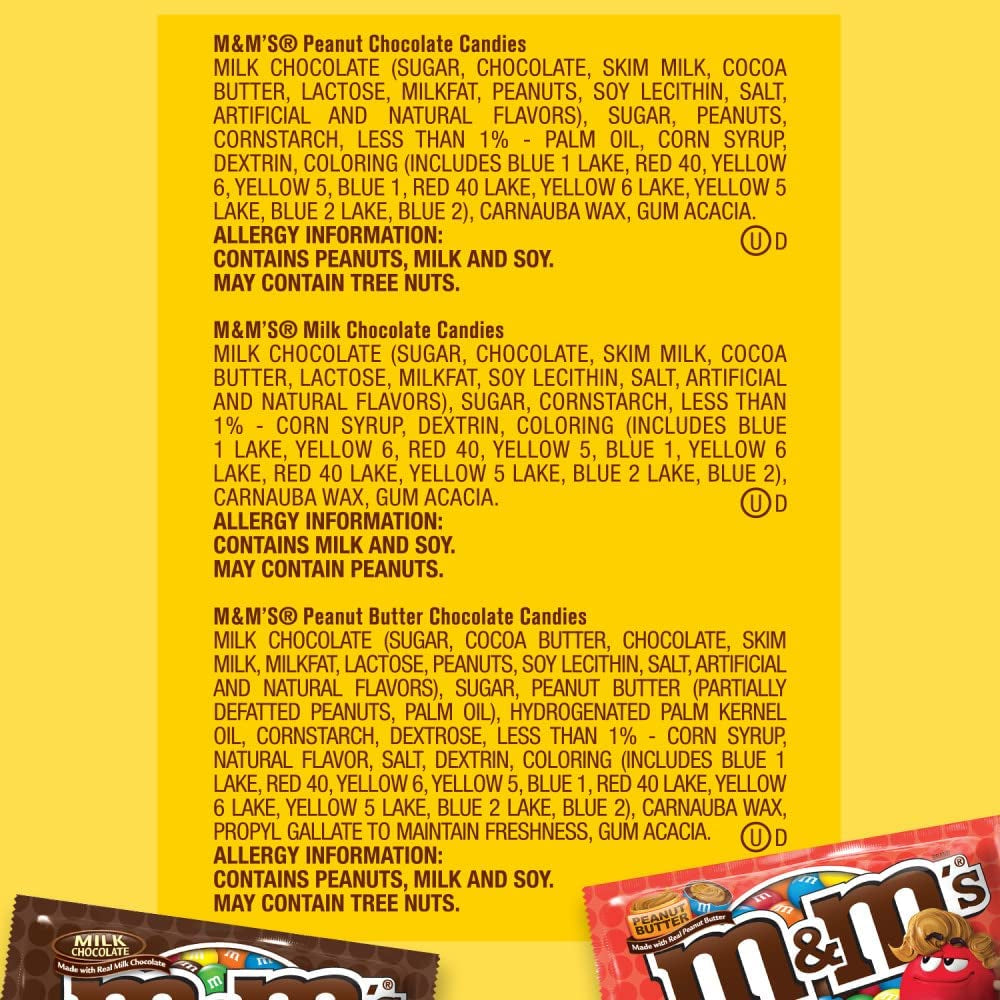 Peanut, Peanut Butter & Milk Chocolate Variety Pack Full Size Milk Chocolate Candy Assortment, 30.58 Oz 18 Ct