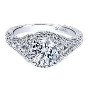 Luxury Female 2Ct Diamond Solitaire Ring S925 Original Silver Flower Vine Micro Paved Moissanite Wedding Ring Promise Engagement Rings