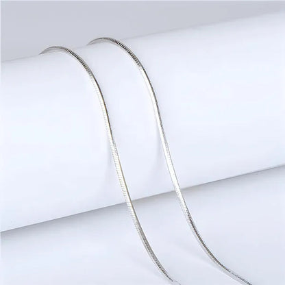 Stacked Jewelry 2mm Snake Chain Gold Plated 925 Sterling Silver Necklace for Women