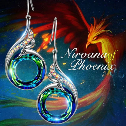 2 Colors Woman'S ❤️Nirvana of Phoenix❤️ Crystals Earrings ( Blue / Multi )